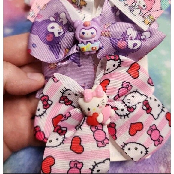 Girl 3 Pc Hair Bow Clips Sanrio Hello Kitty Friends Character Toddler Kid Kawaii - Picture 3 of 5